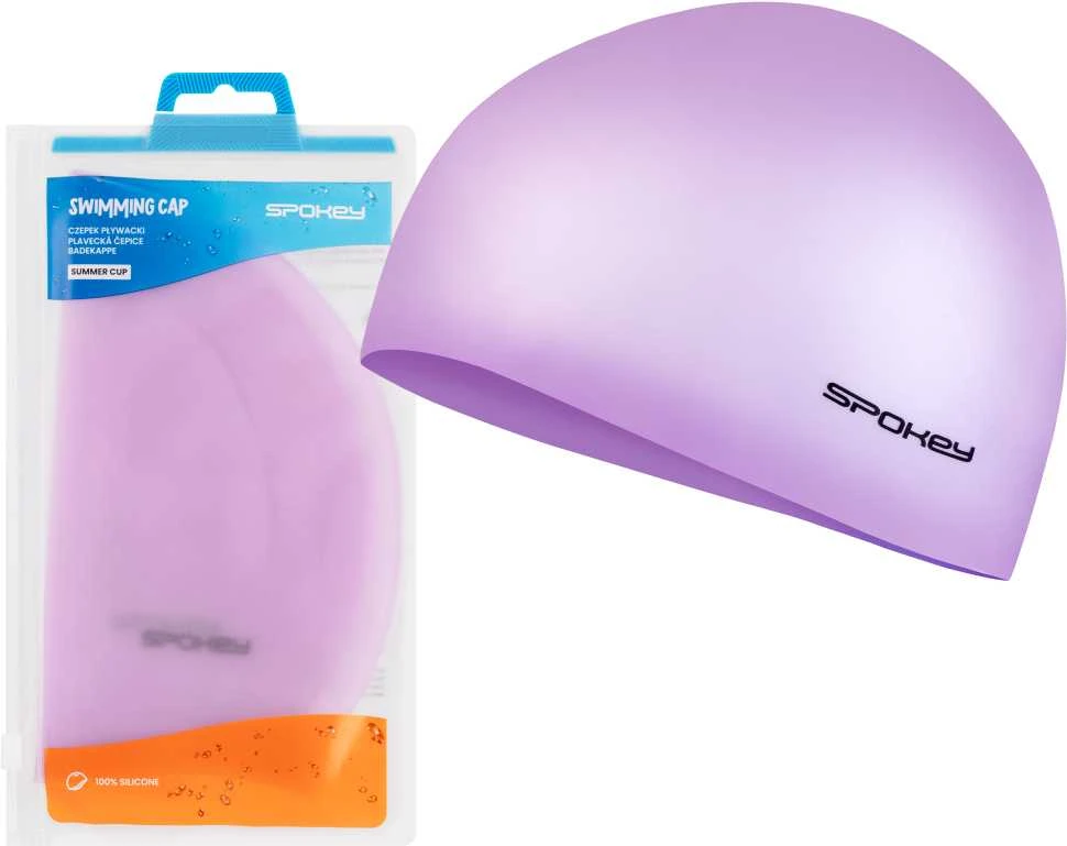 Silikoninė plaukimo kepuraitė violetinė Spokey Summer Cup