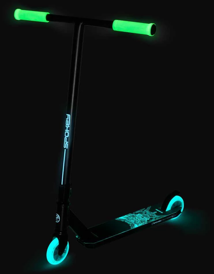 Paspirtukas Spokey Night Rider, juodas