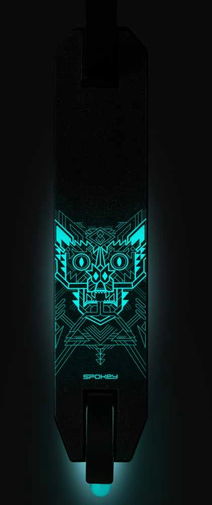 Paspirtukas Spokey Night Rider, juodas