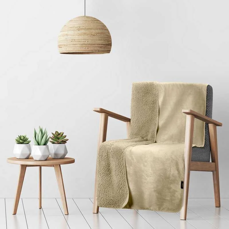 Eurofirany Euro užuolaidos BLANKET/TEDY/BEIGE 70X160 BEIGE