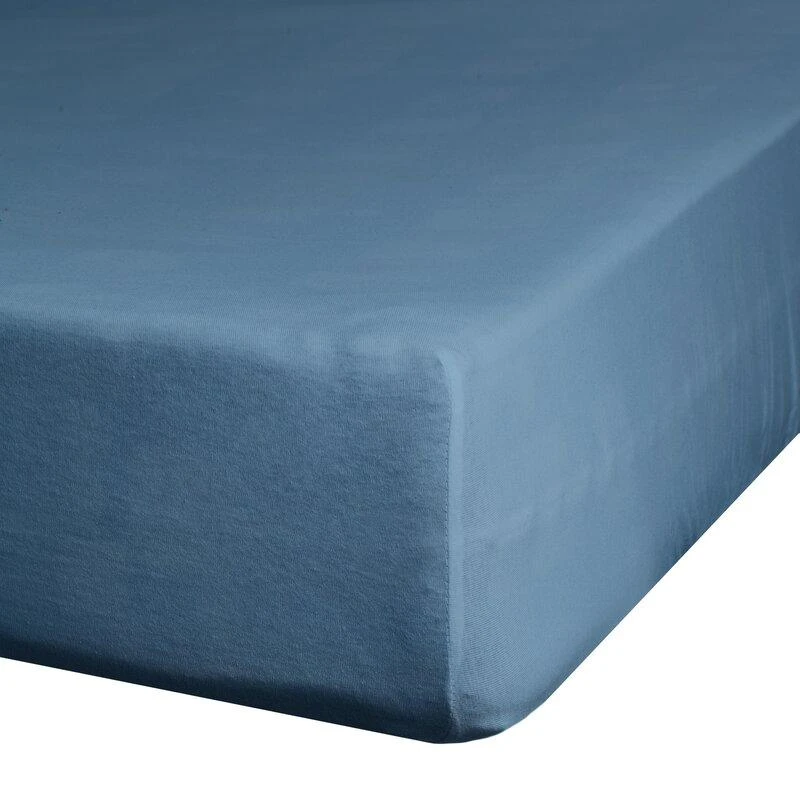 Eurofirany NOVA medvilninio satino paklodė be gumos, 160X210 cm, spalva: tamsiai mėlyna