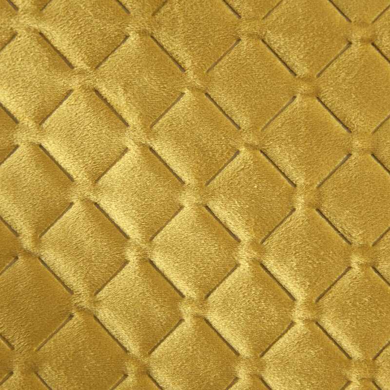 Eurofirany Garstyčių spalvos geometrinis aksominis užtiesalas, dvipusis dekoratyvinis uždangalas, 230x260 cm, karšto spaudimo dygsniavimas, minkšta poliesterio lovatiesė, prabangi namų tekstilė Lovatiesė