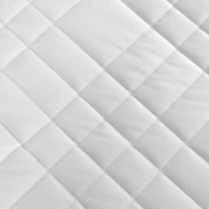 Eurofirany Baltas aksominis dekoratyvinis užtiesalas, 170x210 cm, viengulei lovai ar baldams, su dekoratyviniu dygsniavimu, lengva priežiūra, lovatiesė svetainei Lovatiesė