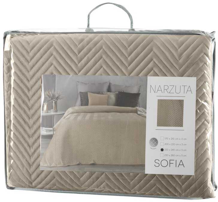 Eurofirany CHON / SOFIA / BEIGE 70X160 BEIGE Lovatiesė Lovatiesė