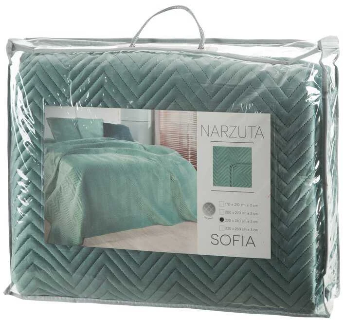 Eurofirany CHON / SOFIA / MINT 200X220 MINT Lovatiesė