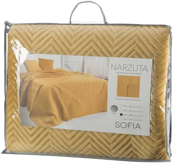 Eurofirany Aksominis dekoratyvinis lovos užtiesalas 220x240 cm, dvipusis dygsniuotas užtiesalas, vasarinė antklodė, minkštas poliesterio lovos užtiesalas, miegamojo tekstilė Lovatiesė