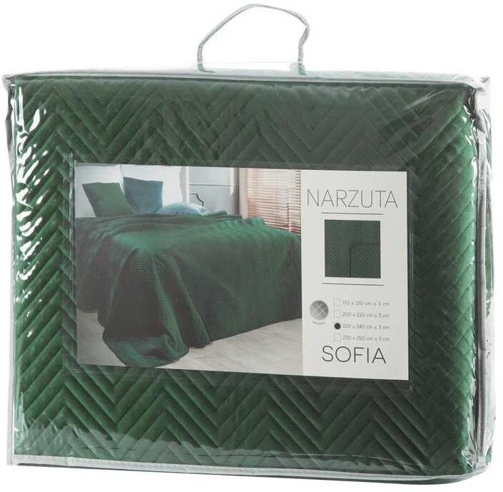 Eurofirany CHON / SOFIA / Žalias 170X210 Žalias Lovatiesė Lovatiesė