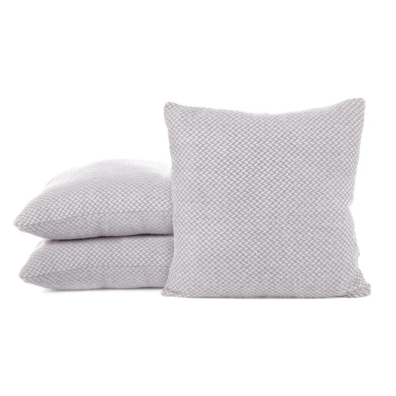 Pilkos 45x45 cm tekstūrinės dekoratyvinės pagalvėlės