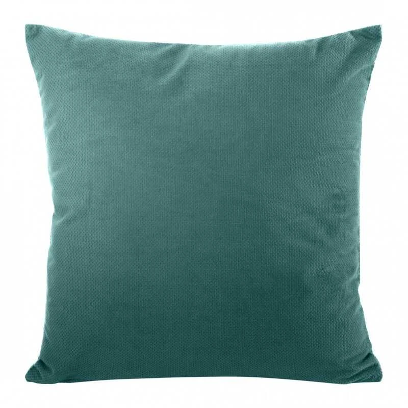 Eurofirany MILO aksominis pagalvės užvalkalas su smulkiu struktūriniu raštu, 45X45 cm, spalva: turkio