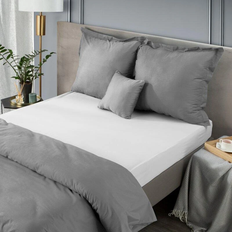 Eurofirany DESIGN 91 Medvilninė paklodė su guma JERSEY, 140X200+30CM, 125 g/m2 , spalva: balta
