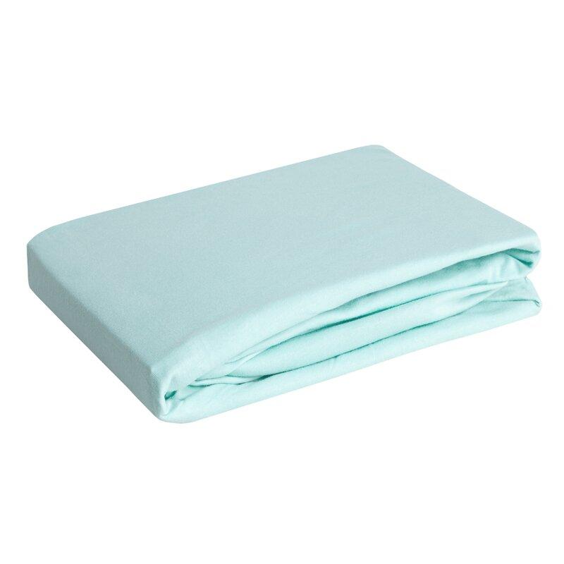 Eurofirany DESIGN 91 Medvilninė paklodė su guma JERSEY, 140X200+30CM, 125 g/m2 , spalva: mėtų