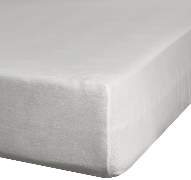 Eurofirany DESIGN 91 Medvilninė paklodė su guma JERSEY, 140X200+30CM, 125 g/m2 , spalva: šviesiai pilka