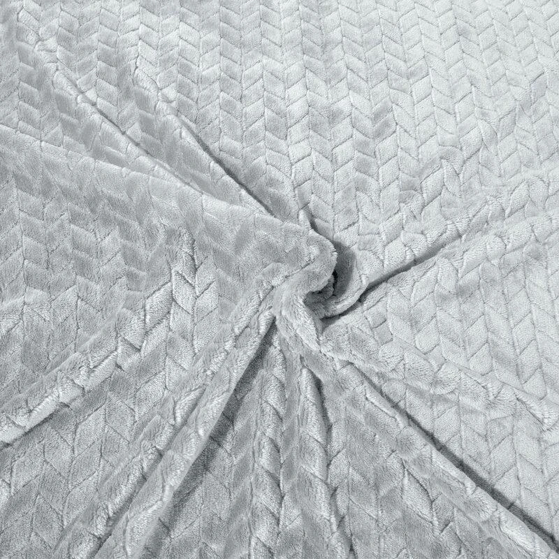 Eurofirany DESIGN 91 CINDY Minkštas ir švelnus pledas su įspaustu raštu, 170X210 cm, spalva: pelenų