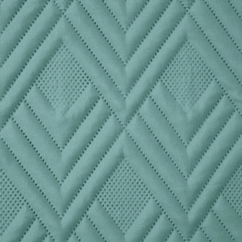 Eurofirany DESIGN 91 ALARA / 1 Lovatiesė su geometriniu raštu, įspaustu karšto spaudimo technika (hot press), 170X210 cm, spalva: turkio
