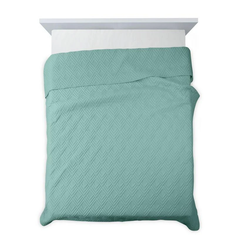 Eurofirany DESIGN 91 ALARA / 1 Lovatiesė su geometriniu raštu, įspaustu karšto spaudimo technika (hot press), 170X210 cm, spalva: turkio