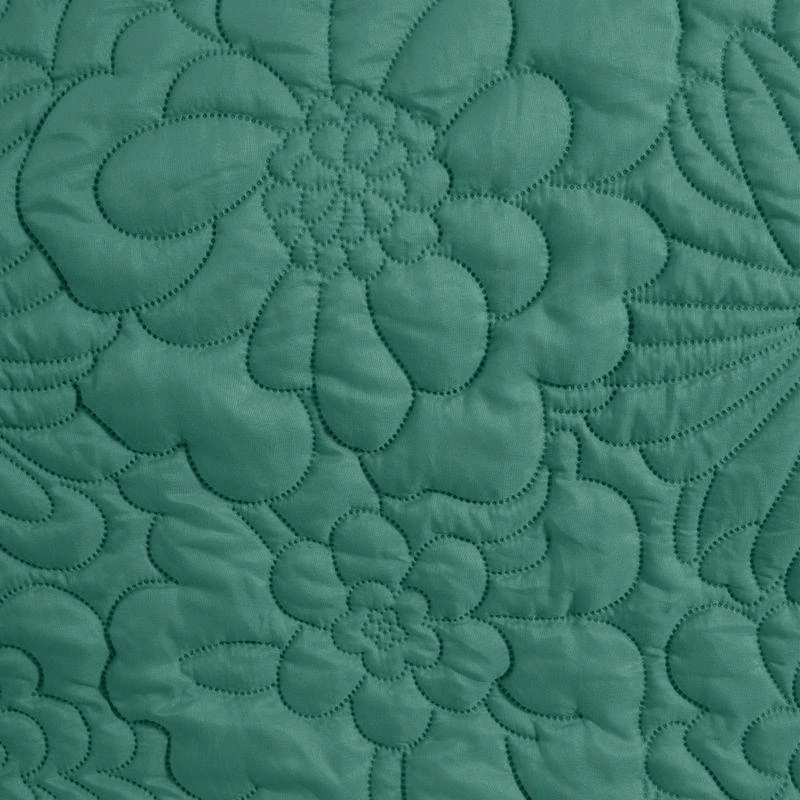 Eurofirany DESIGN 91 N/ALARA/4/TU Lovatiesė dekoruota karšto spaudimo technika (hot press) įspaustu gėlių raštu, 230X260 cm, spalva: turkio