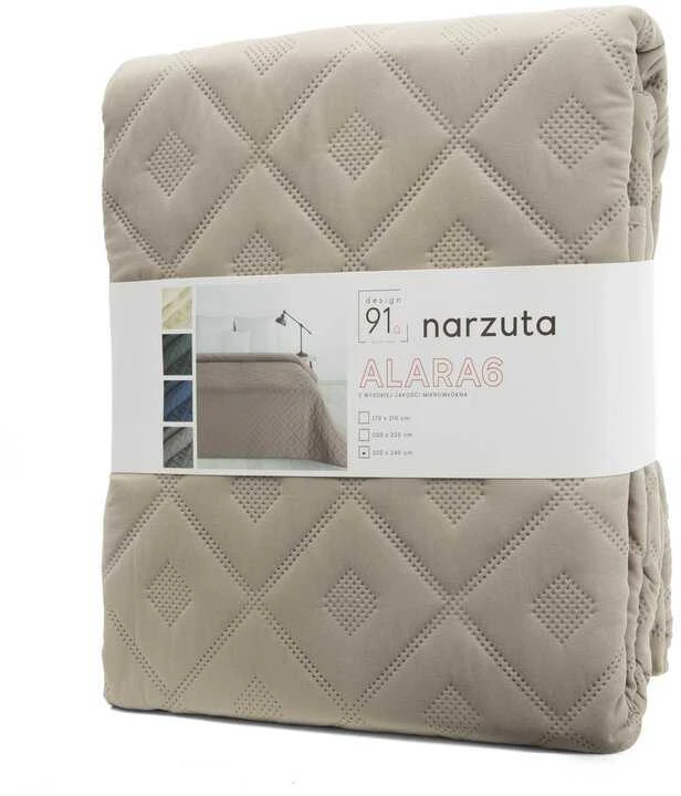 Eurofirany D91/N/ALARA6 170X210 DARK BEIGE Lovatiesė