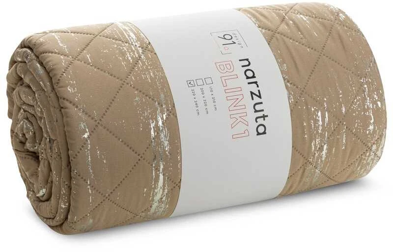 Eurofirany D91/N/BLINK/1 170X210 BEIGE+SIDABRAS Lovatiesė Lovatiesė
