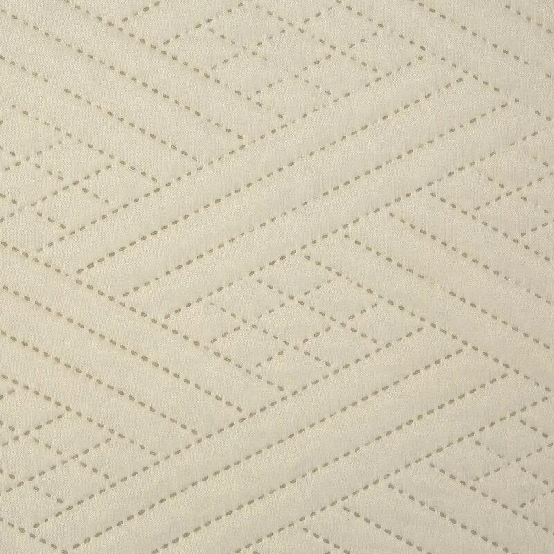 Eurofirany DESIGN 91 BONI / 4 Lovatiesė su geometriniu raštu, išgautu karšto spaudimo technika (hot press), 200X220 cm, spalva: kreminė