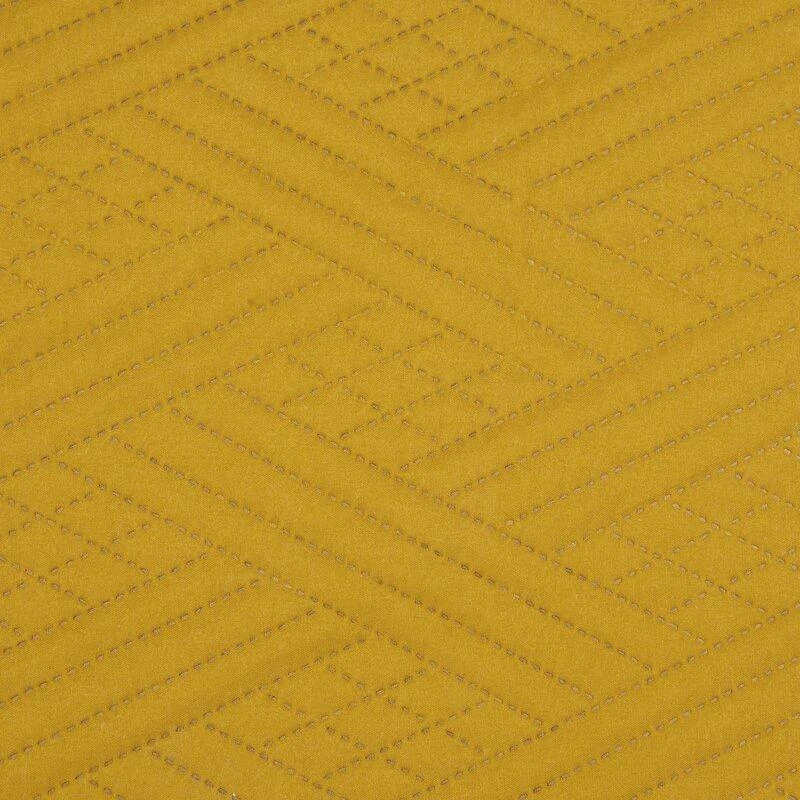 Eurofirany DESIGN 91 BONI / 4 Lovatiesė su geometriniu raštu, išgautu karšto spaudimo technika (hot press), 170X210 cm, spalva: garstyčių