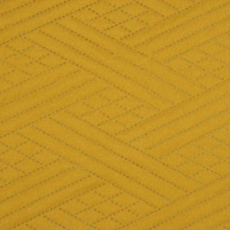 Eurofirany DESIGN 91 BONI / 4 Lovatiesė su geometriniu raštu, išgautu karšto spaudimo technika (hot press), 170X210 cm, spalva: garstyčių