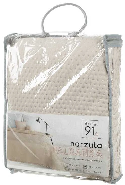 Eurofirany D91/N/FRILL 170X210 SMĖLIO SPALVOS Lovatiesė
