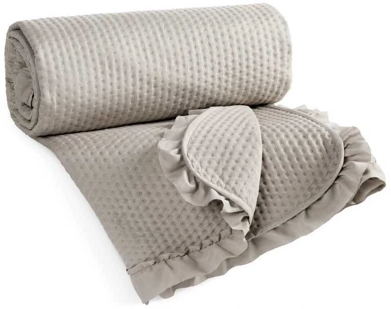 Eurofirany D91/N/FRILL 220X240 TAMSI SMĖLIO SPALVA Lovatiesė
