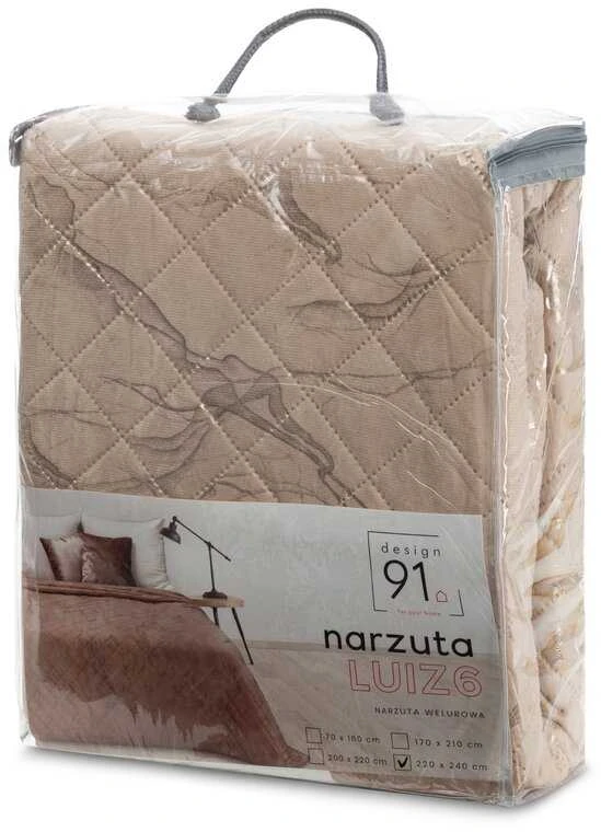 Eurofirany D91/N/LUIZ/6 170X210 BEIGE + GOLD Lovatiesė