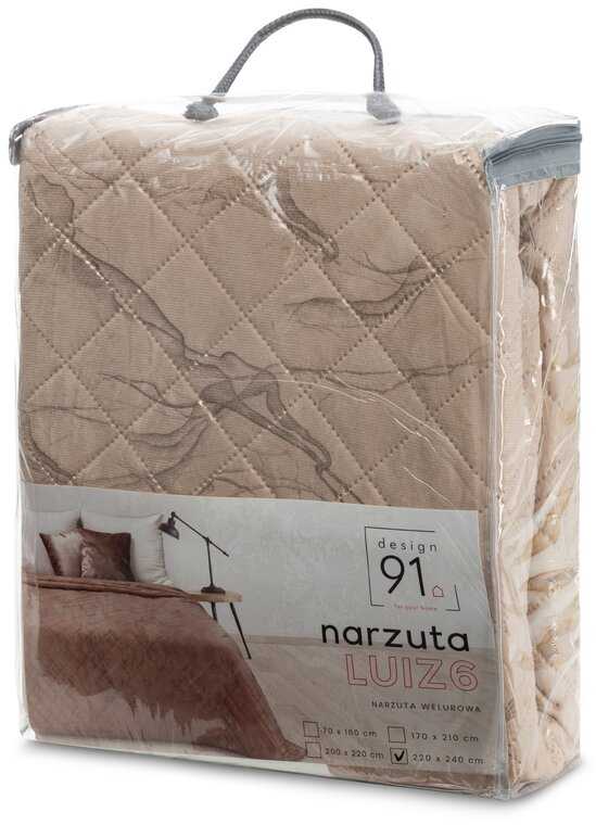 Eurofirany Euro užuolaidos D91/N/LUIZ/6 220X240 BEIGE + GOLD Lovatiesė