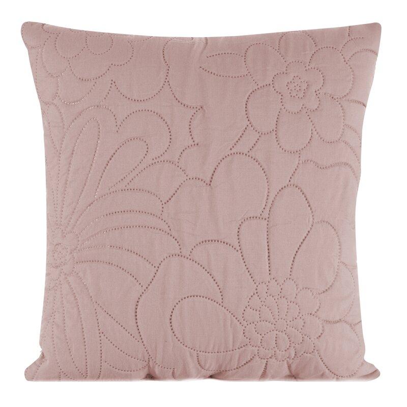 Eurofirany DESIGN 91 ALARA / 4 Pagalvės užvalkalas su įspaustu karšto spaudimo būdu gėlių raštu, 40X40 cm, spalva: tamsi rožinė