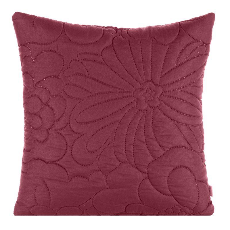 Eurofirany DESIGN 91 ALARA / 4 Pagalvės užvalkalas su įspaustu karšto spaudimo būdu gėlių raštu, 40X40 cm, spalva: tamsi rožinė