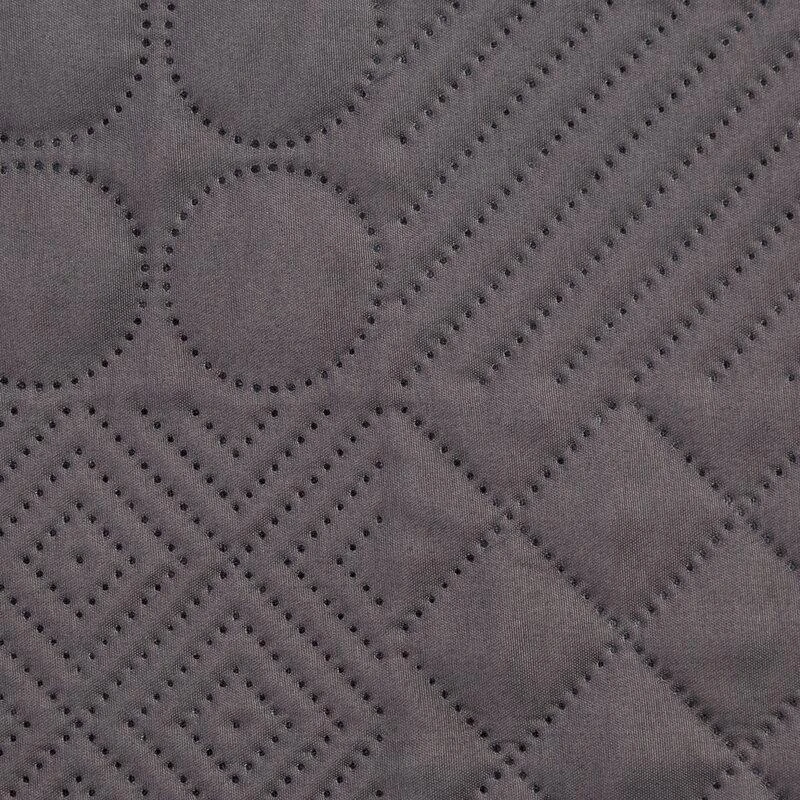 Eurofirany DESIGN 91 BONI / 5 Lovatiesė su karšto spaudimo technika įspaustu skiautinių motyvu, 170X210 cm, spalva: grafito Lovatiesė
