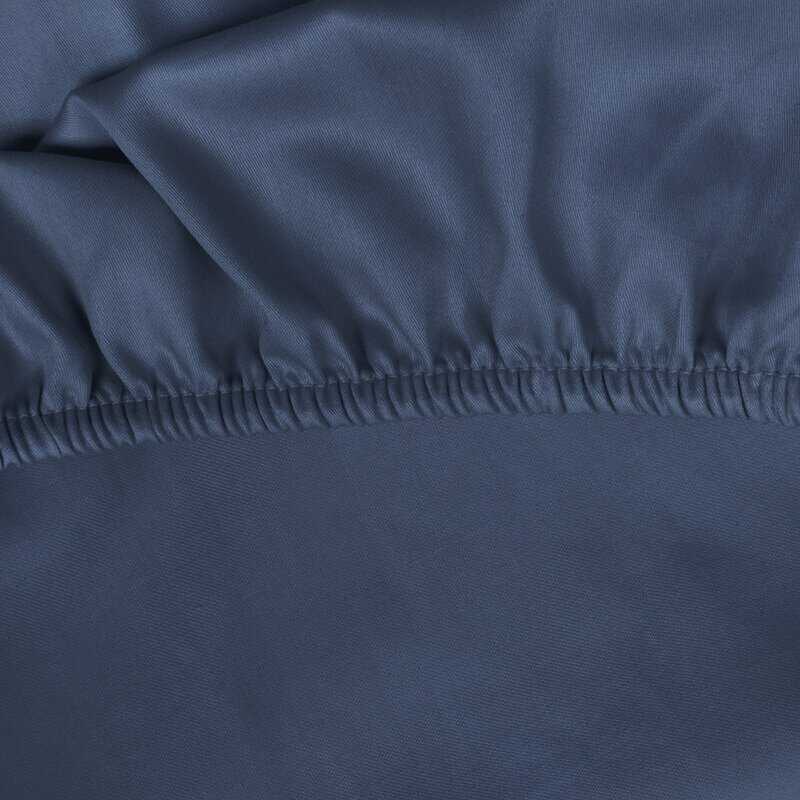 Eurofirany DESIGN 91 Medvilninė paklodė su guma JERSEY, 140X200+30CM, 125 g/m2 , spalva: mėlyna Paklodė
