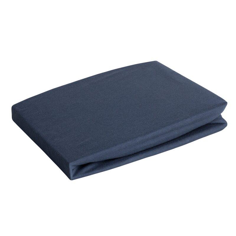 Eurofirany DESIGN 91 Medvilninė paklodė su guma JERSEY, 140X200+30CM, 125 g/m2 , spalva: mėlyna Paklodė