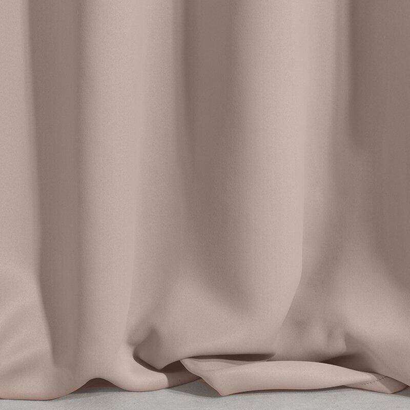 Eurofirany DESIGN 91 Naktinė užuolaida iš lygaus užtemdančio audinio PARISA, 135X270 cm, juosta / tunelis / kabliukai, spalva: pudrinė