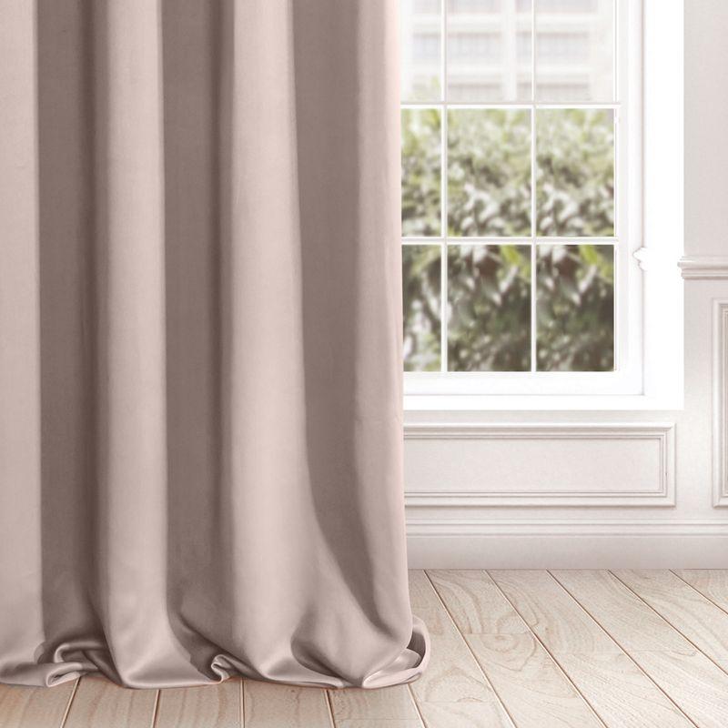 Eurofirany DESIGN 91 Naktinė užuolaida iš lygaus užtemdančio audinio PARISA, 135X270 cm, juosta / tunelis / kabliukai, spalva: pudrinė