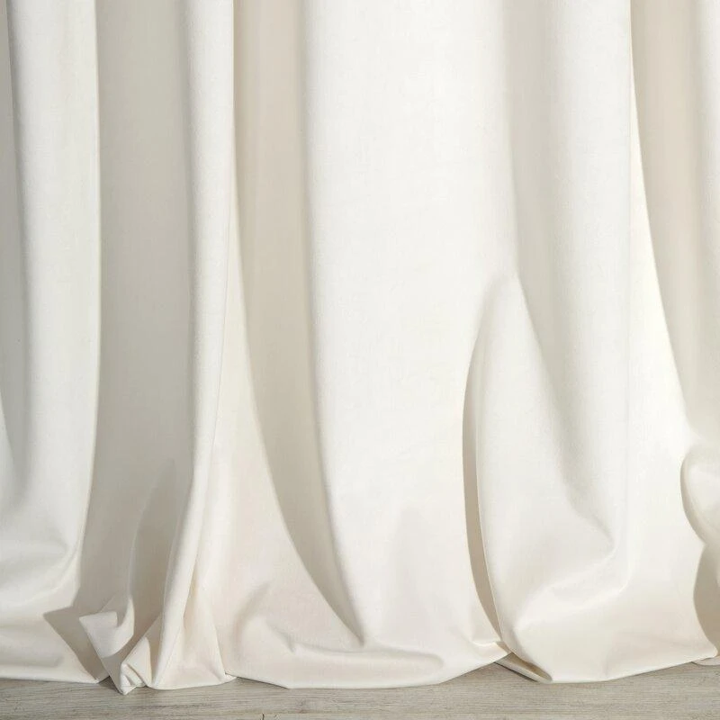 Eurofirany DIVA LINE RIA Minkšto aksomo naktinė užuolaida, 140X250 cm, kilpos / žiedai, spalva: kreminė
