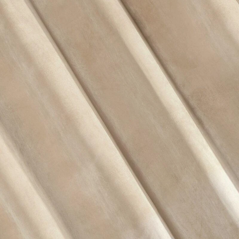 Eurofirany DIVA LINE RIA Minkšto aksomo naktinė užuolaida, 140X250 cm, kilpos / žiedai, spalva: smėlio