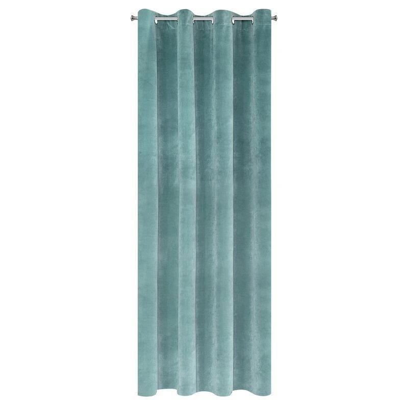 Eurofirany DIVA LINE RIA Minkšto aksomo naktinė užuolaida, 140X250 cm, kilpos / žiedai, spalva: mėlyna