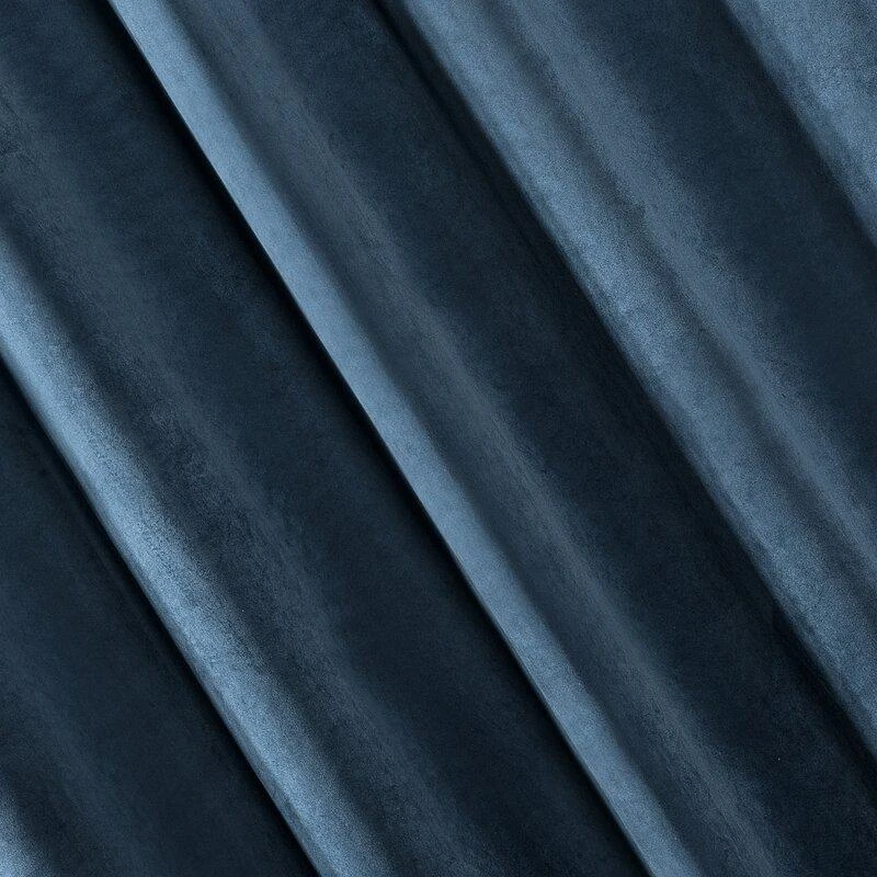 Eurofirany DIVA LINE RIA Minkšto aksomo naktinė užuolaida, 140X250 cm, kilpos / žiedai, spalva: tamsiai mėlyna