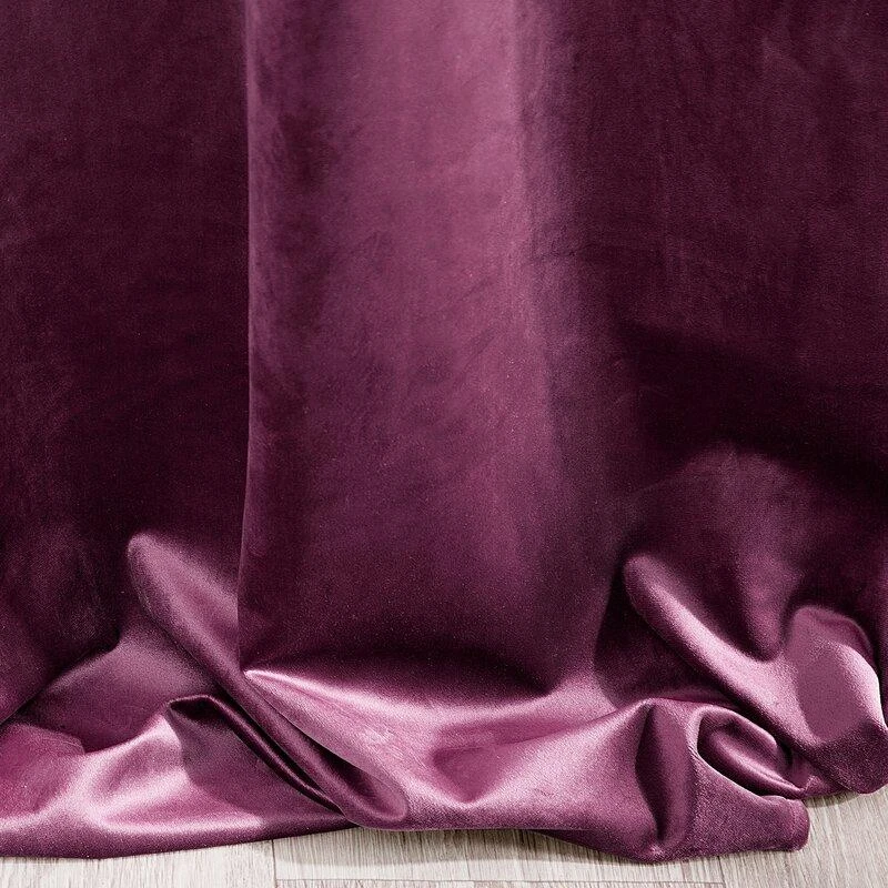 Eurofirany DIVA LINE RIA Minkšto aksomo naktinė užuolaida, 140X250 cm, kilpos / žiedai, spalva: violetinė