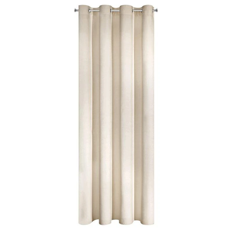 Eurofirany DIVA LINE RIA Minkšto aksomo naktinė užuolaida, 140X250 cm, kilpos / žiedai, spalva: šviesi smėlio