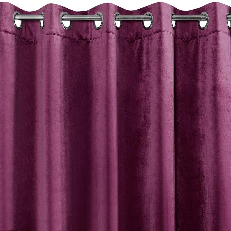 Eurofirany DIVA LINE RIA Minkšto aksomo naktinė užuolaida, 140X250 cm, kilpos / žiedai, spalva: violetinė