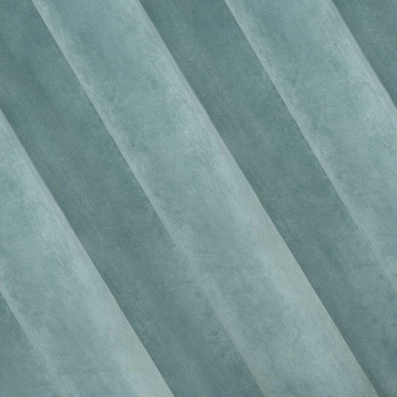 Eurofirany DIVA LINE RIA Minkšto aksomo naktinė užuolaida, 140X250 cm, kilpos / žiedai, spalva: mėlyna