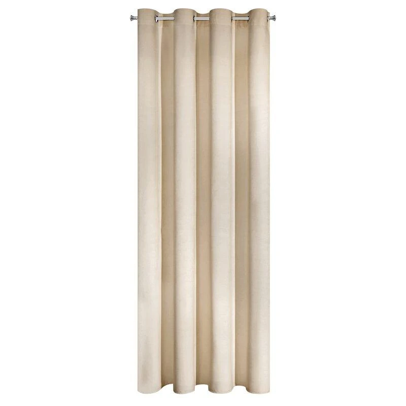 Eurofirany DIVA LINE RIA Minkšto aksomo naktinė užuolaida, 140X250 cm, kilpos / žiedai, spalva: smėlio