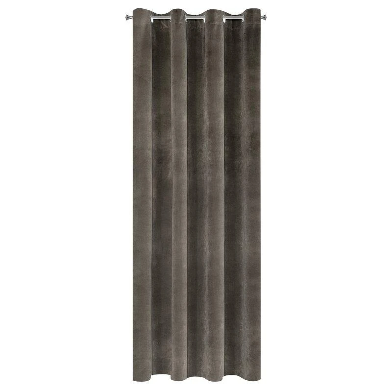 Eurofirany DIVA LINE RIA Minkšto aksomo naktinė užuolaida, 140X250 cm, kilpos / žiedai, spalva: grafito
