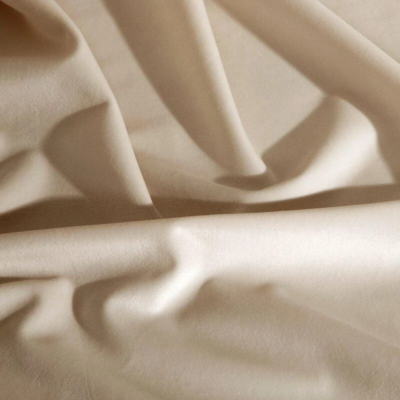 Eurofirany DIVA LINE RIA Minkšto aksomo naktinė užuolaida, 140X250 cm, kilpos / žiedai, spalva: smėlio