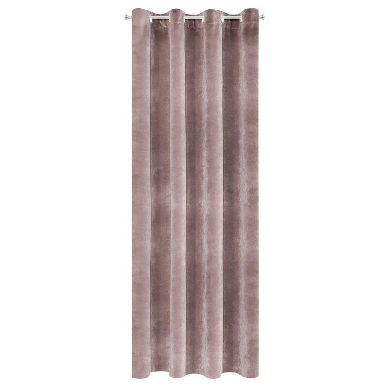 Eurofirany DIVA LINE RIA Minkšto aksomo naktinė užuolaida, 140X250 cm, kilpos / žiedai, spalva: pudros