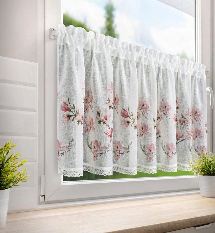 Eurofirany FIR / AMELIA / B + Rožinis 60X150 Dieninės užuolaidos