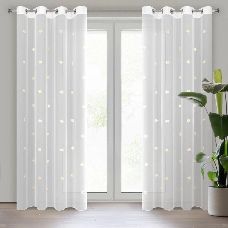 Eurofirany Euro užuolaidos FIR/ELSA/B+GELTONA 140X250 SKAIDRI